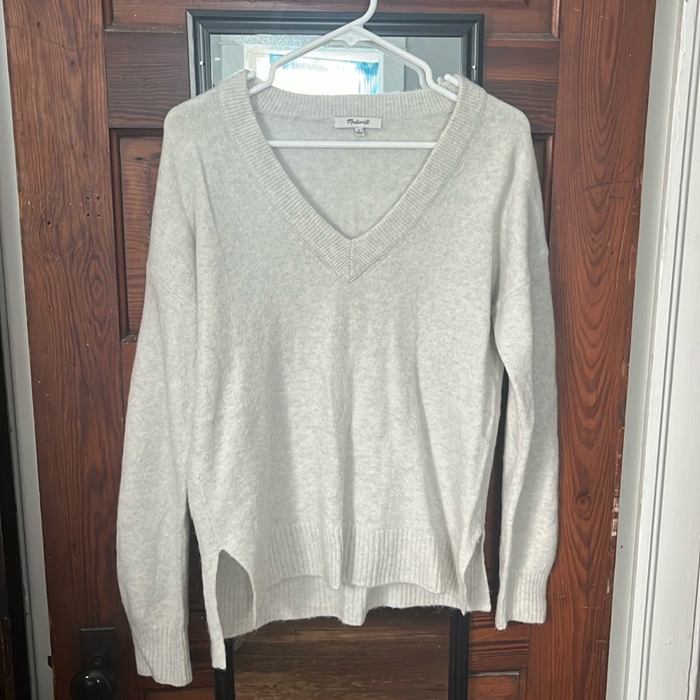 Madewell Bartlett V Neck Pullover Sweater size M